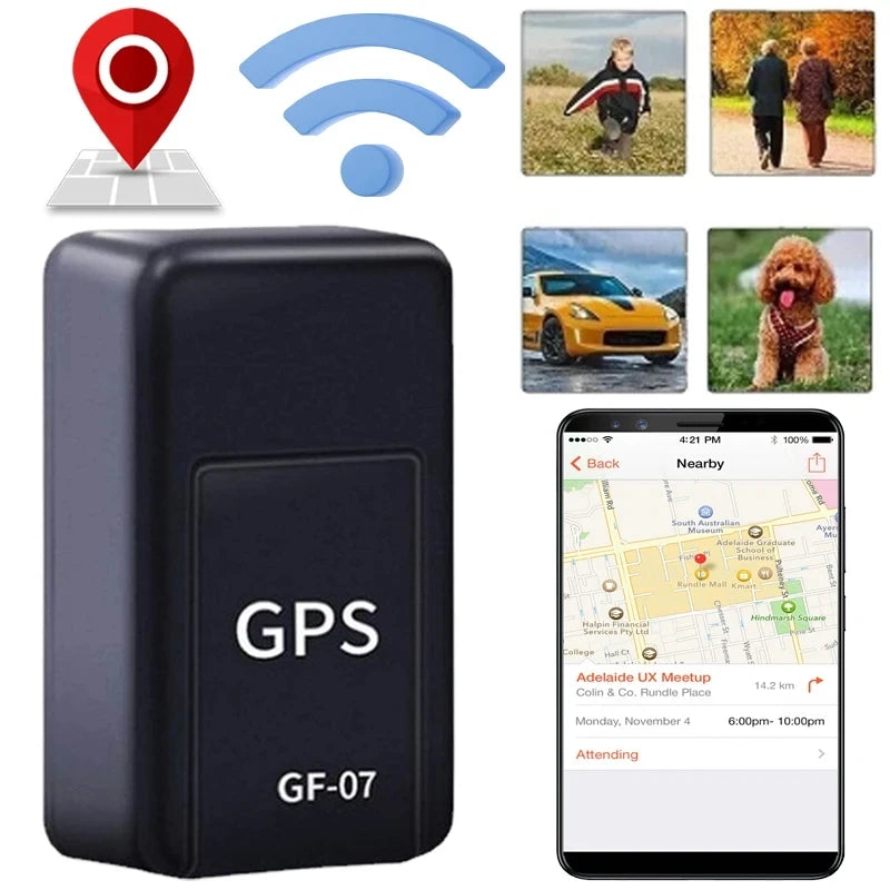 Real-Time GPS Tracking Device GF07 Magnetic Mini GPS Tracker Vehicle Locator Car Pet Compact Portable GPS Locator Position APP