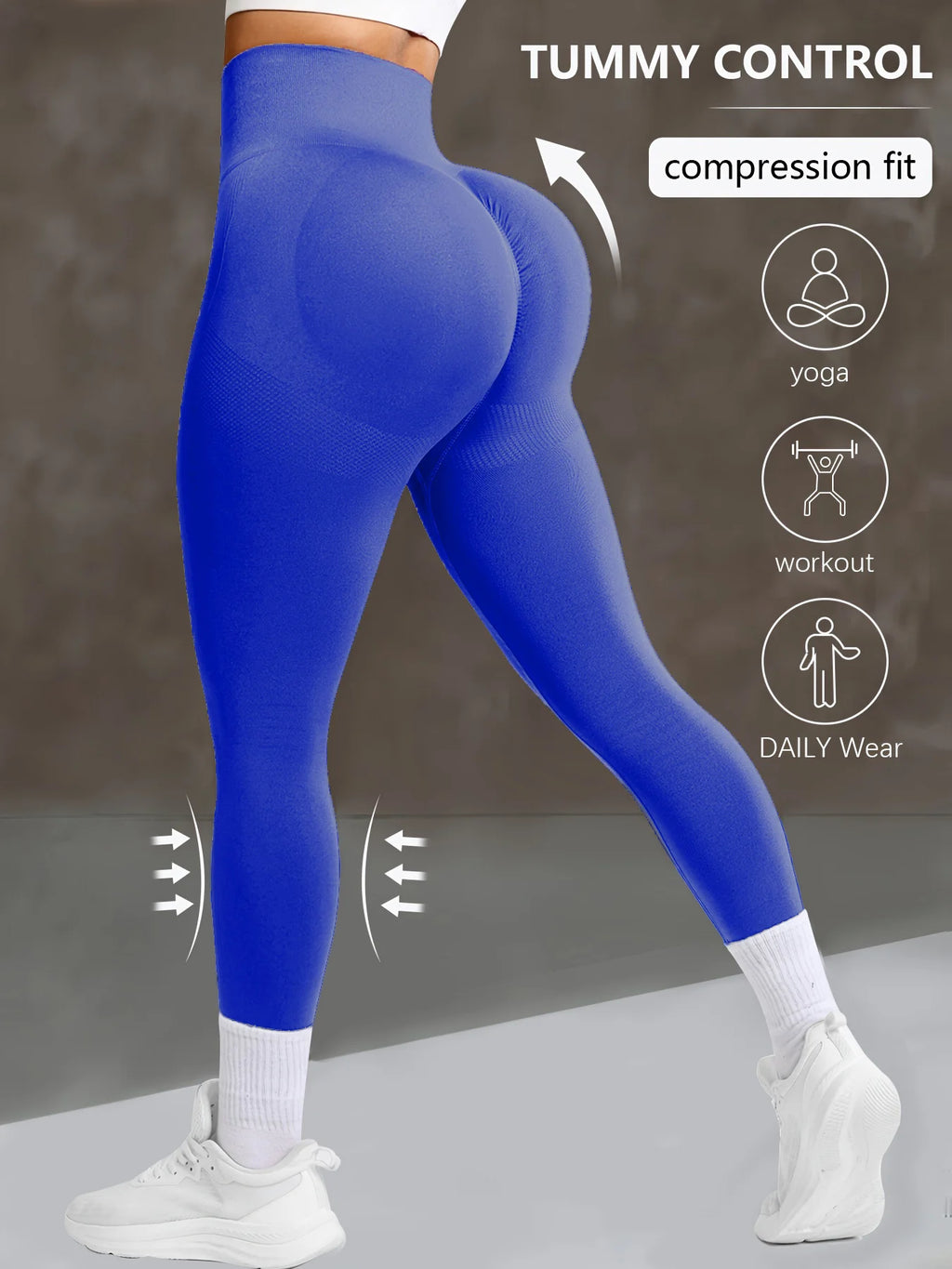 High Waist Solid Leggings Women Seamless Slim Tights Fitness Yoga Elastic Leggings Push Up Butt Knit Fashion Gym Workout Pants