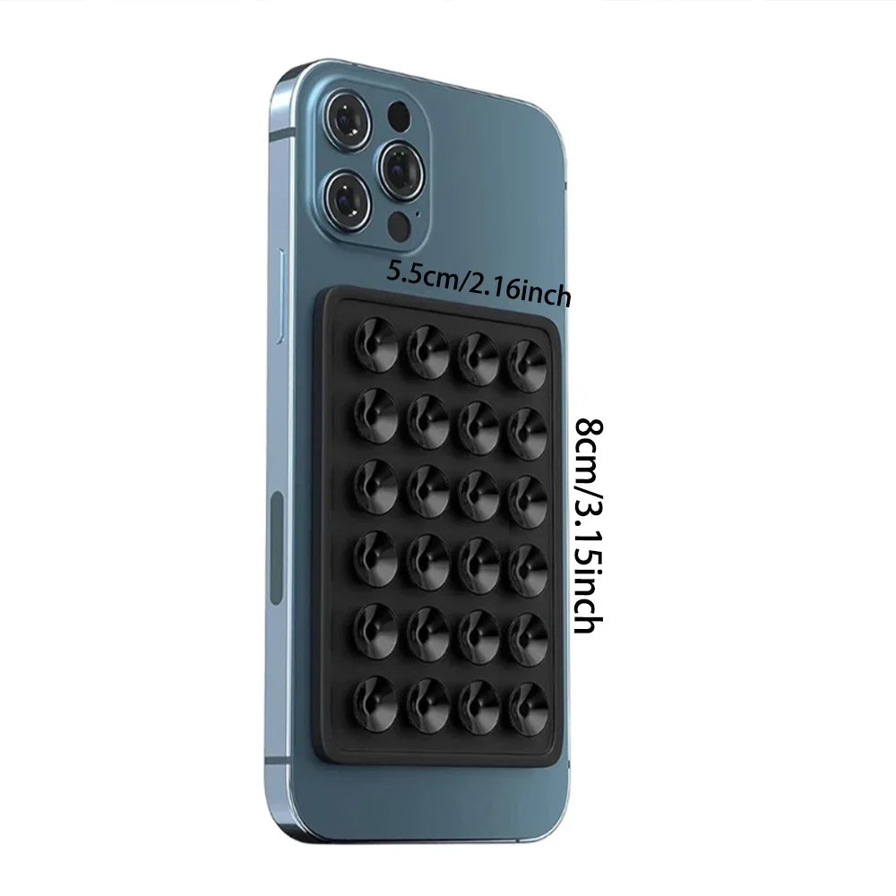 Silicone Suction Phone Holder Mat Multifunctional Suction Cup Wall Stand Square Anti-Slip Single-Sided Case Mount Back Sticker