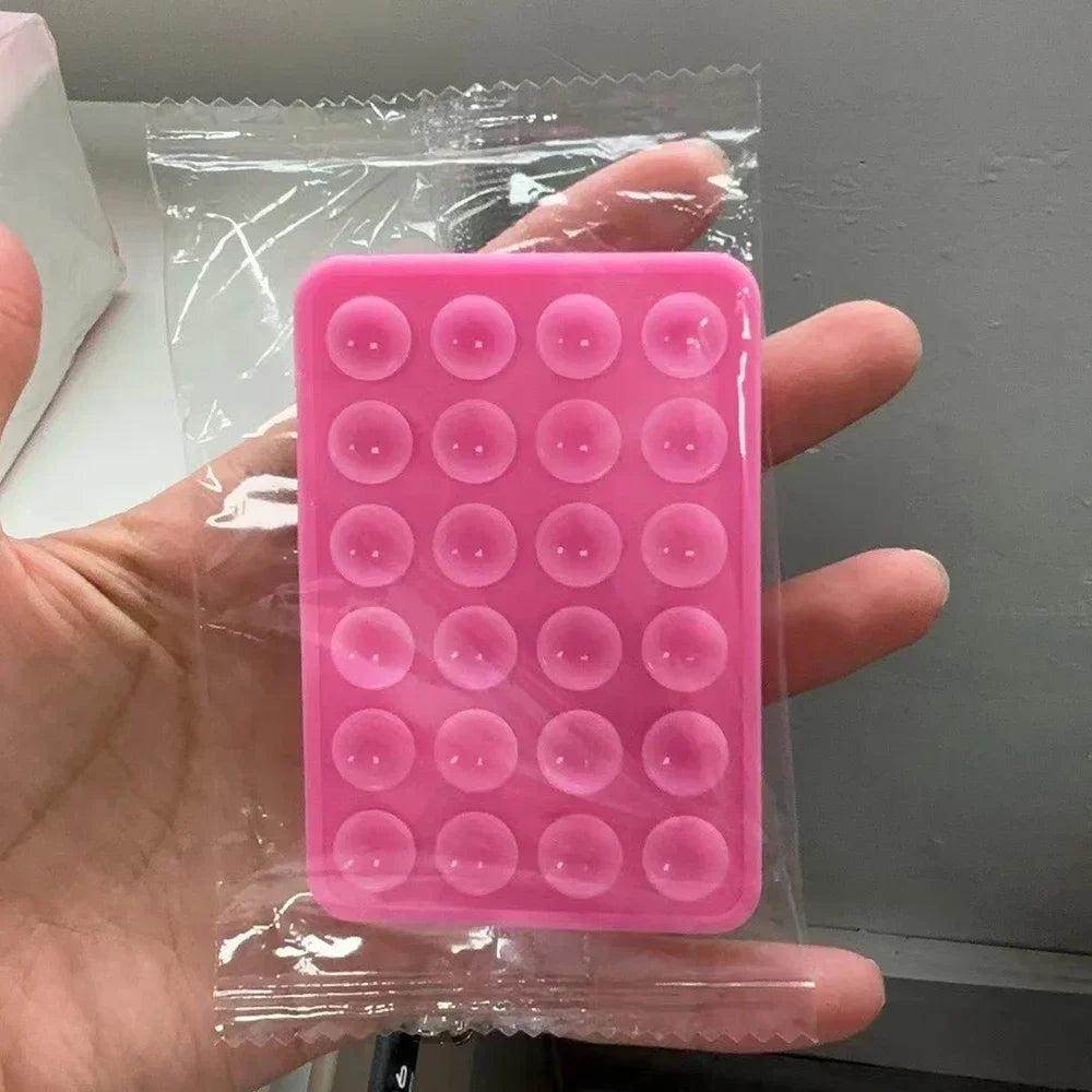 Silicone Suction Phone Holder Mat Multifunctional Suction Cup Wall Stand Square Anti-Slip Single-Sided Case Mount Back Sticker