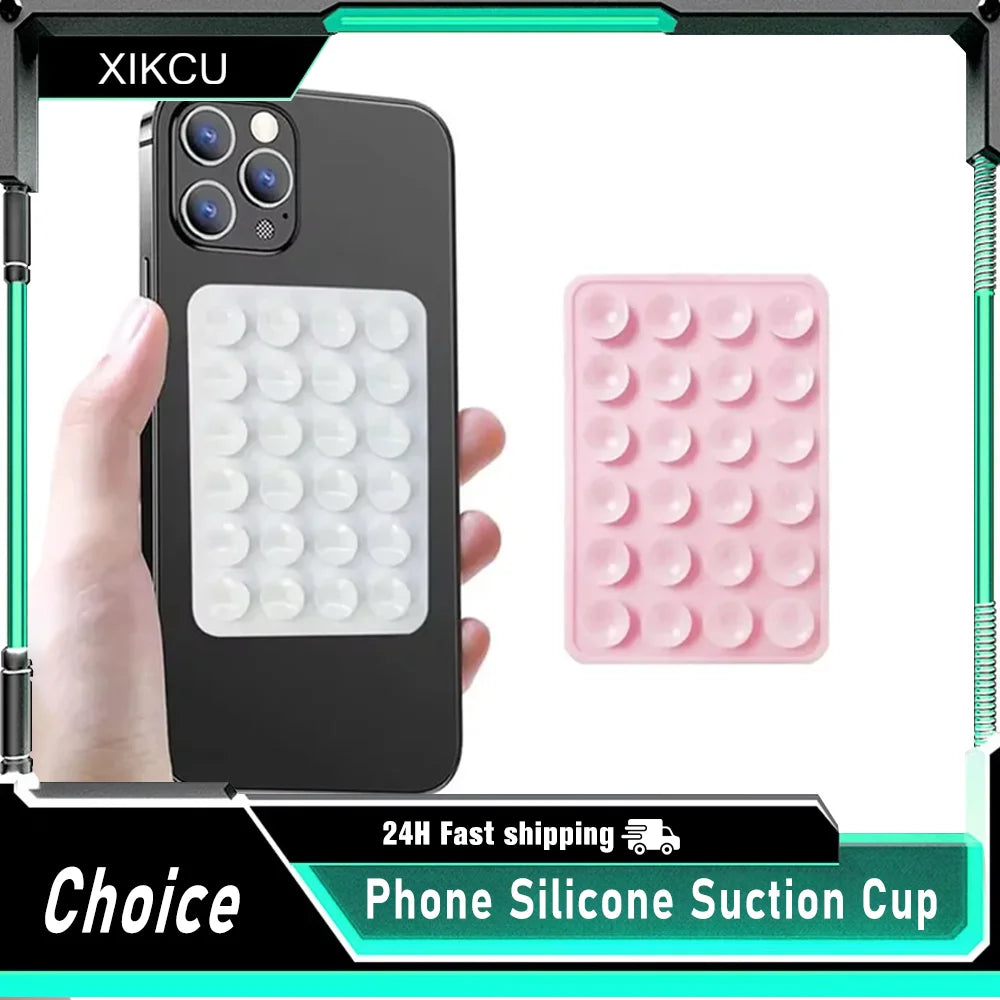 Silicone Suction Phone Holder Mat Multifunctional Suction Cup Wall Stand Square Anti-Slip Single-Sided Case Mount Back Sticker