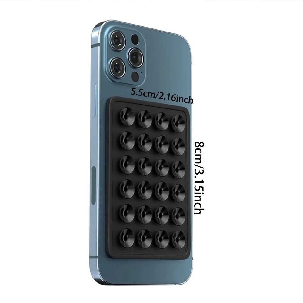 Silicone Suction Phone Holder Mat Multifunctional Suction Cup Wall Stand Square Anti-Slip Single-Sided Case Mount Back Sticker