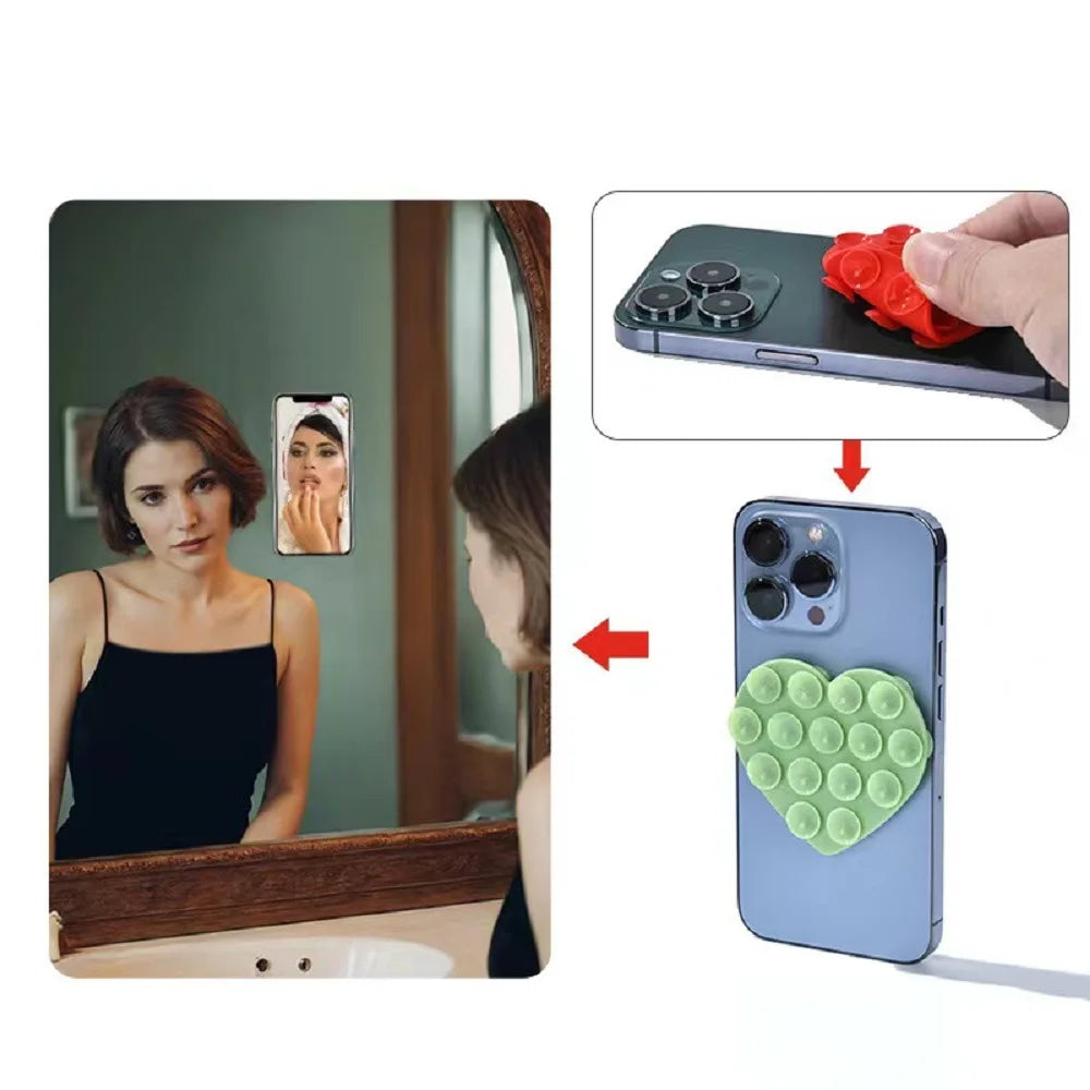 Silicone Mobile Phone Holder Double-sided Suction Cup Self-adhesive Wall-mounted Multi-function Household Strong